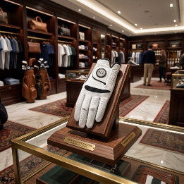 Luvas de Golfe com Correntes Azuis Monogramadas