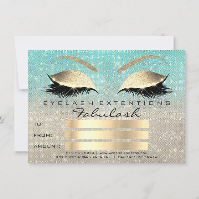 Lux Lashes Blue Ivory Dourada Makeup Certificate G (Frente)