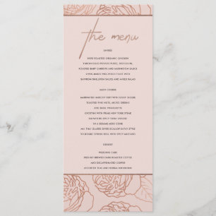 LUXE ELEGANTE PINCO BRANCO ROSE DOURADO MENU FLORO