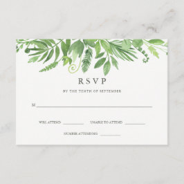 Luxe Folhas | RSVP de Casamento Botânico Verde