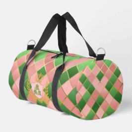 Luxo Chique Esnobe Rosa Verde Xadrez Monograma Bra