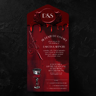 Luxo Gótico | Casamento de sangue preto e vermelho