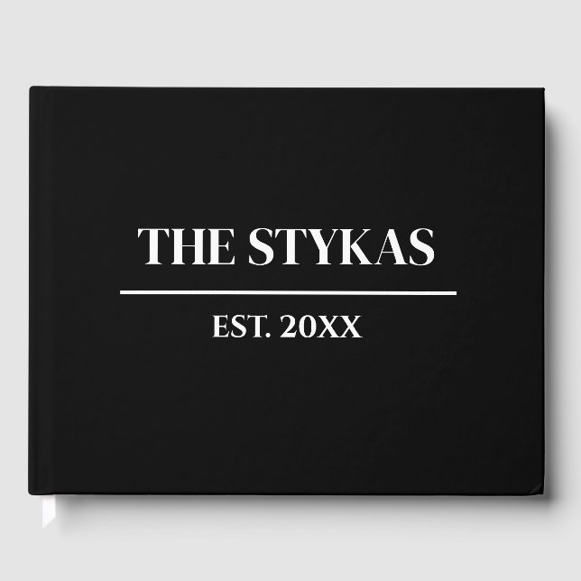 Luxo | Livro de Convidados sobre Casamentos Mínimo (Frente)