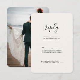 Luxo Minimalista Resposta de Casamento Creme