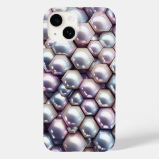 Luxo Pérola Iridescente 3D Hexágono Mosaico Geomét