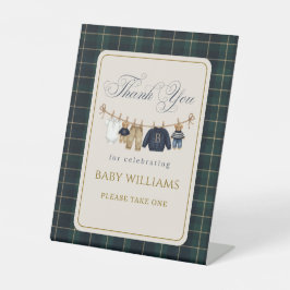 Luxsary  Bear Plaid Baby Shower Favors
