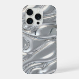 Luxuoso Abs Metálico 3D Cromo Líquido Prata Derret