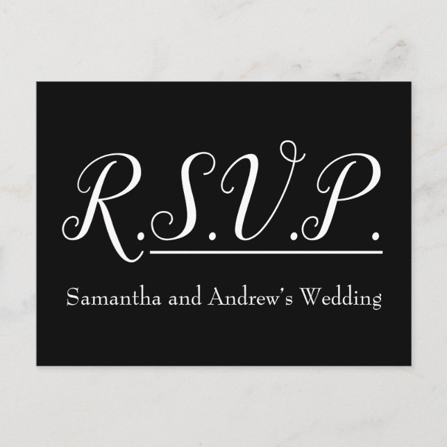 Luxúria, Glamorosa "R.S.V.P." Cartão Postal (Frente)
