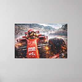 Luxury Cockapoo Racing Canvas – Cinematic Dog Art