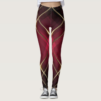 Luxury Diamond Grid Leggings