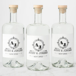 Luxury Elegant Monogram with Initials white