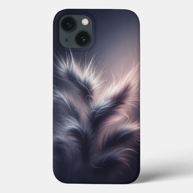 Luxury Ethereal Feather Phone Case - Glowing Soft  (Verso)