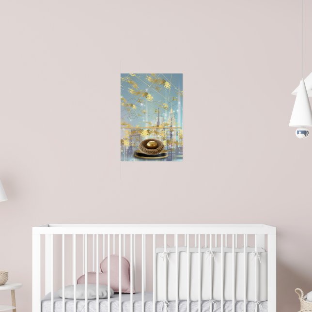  Luxury Foil Easter Card Poster (Berçário 2)