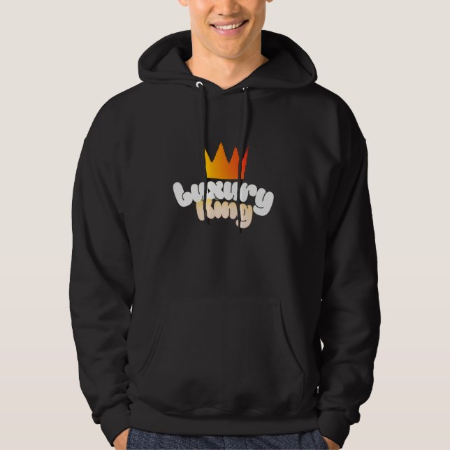Luxury King Hoodie | Camisa preta (Frente)