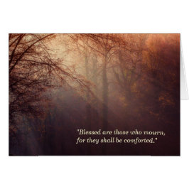 Luz através do Cartão de condolências da Floresta 