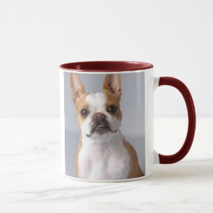 Luz - caneca marrom do cão de Boston Terrier
