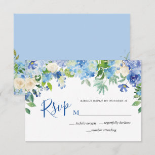 Luz - cartão floral da aguarela RSVP dos