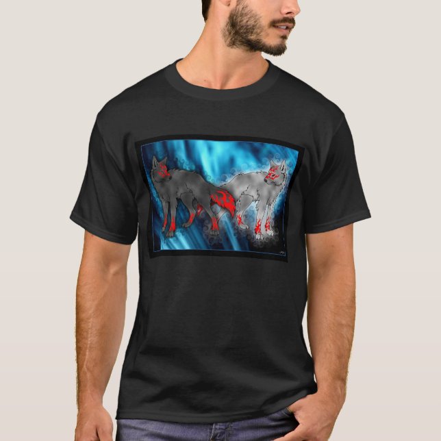 Luz contra o t-shirt escuro do lobo (Frente)
