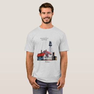 Luz da camisa do farol do ponto do peixe branco