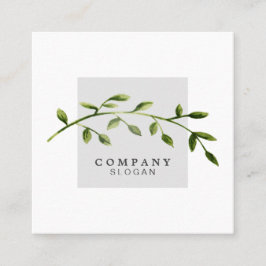 Luz da folha da aguarela - cartão de visita