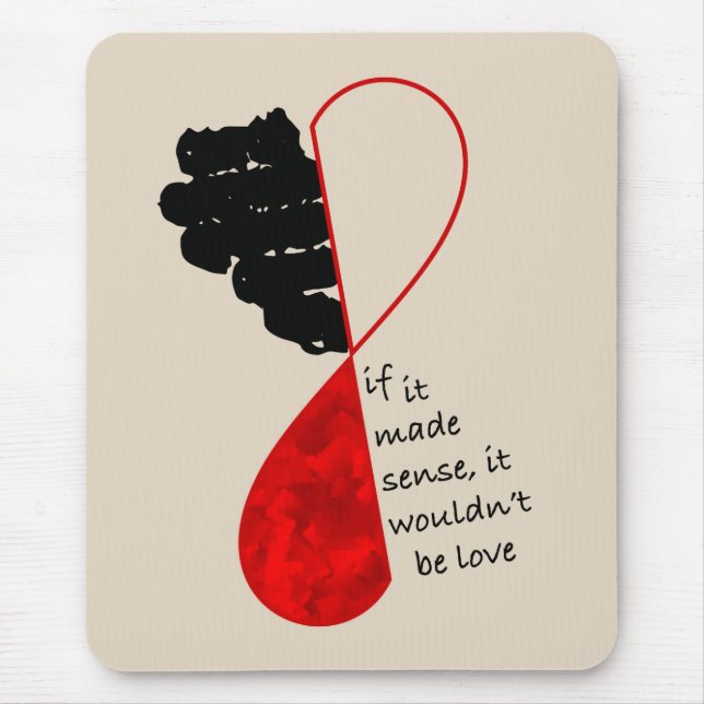 Luz de sentido Mousepad do amor (Frente)