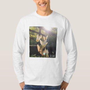 Luz de YouYou de ser t-shirt longo da Capa