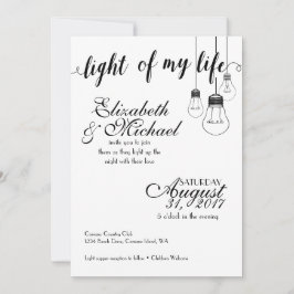 Luz do convite para o casamento da minha vida
