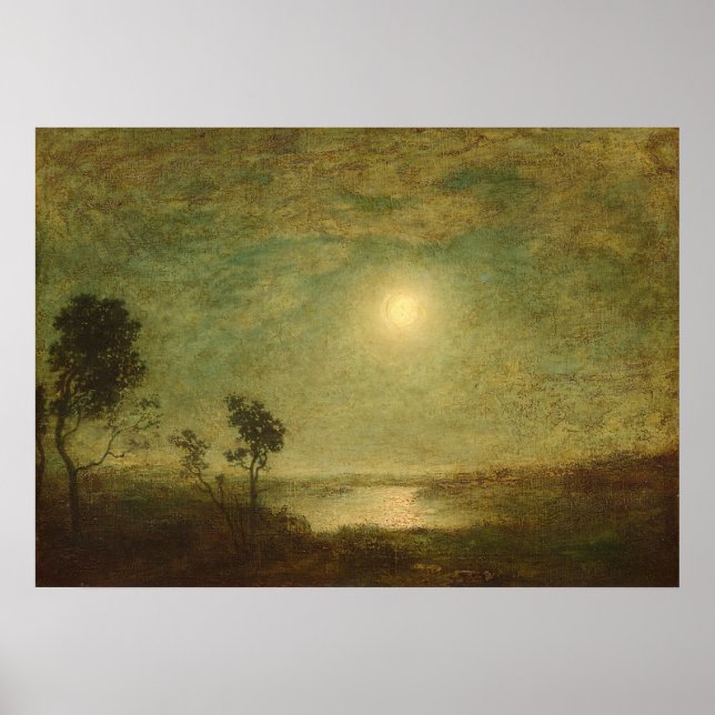 Luz do luar - Ralph Albert Blakelock Poster de art (Frente)