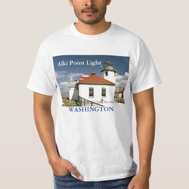 Luz do ponto de Alki, camisa de Washington (Frente)