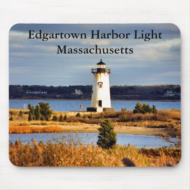Luz do Porto de Edgartown, Massachusetts Mousepad (Frente)