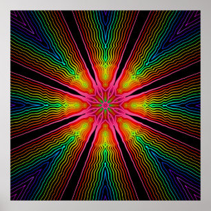 Luz do sol Groovy - poster do Fractal