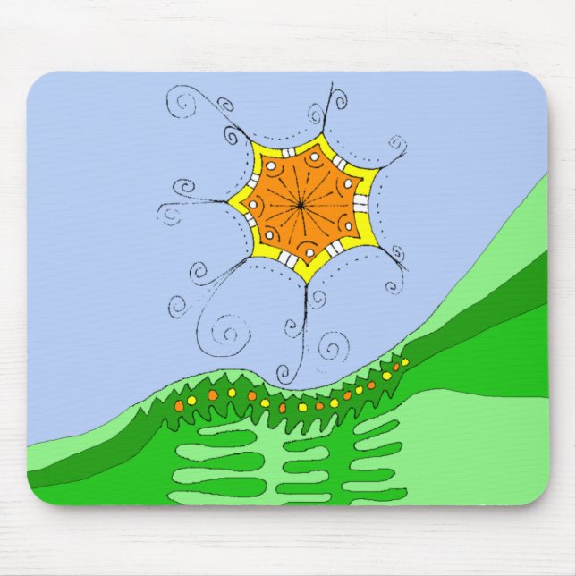 Luz do sol Overhill Mousepad (Frente)