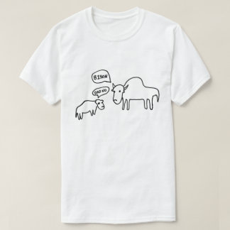 Luz do t-shirt do bisonte