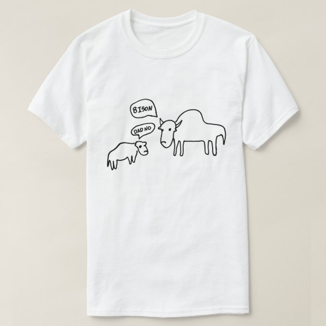 Luz do t-shirt do bisonte (Frente do Design)