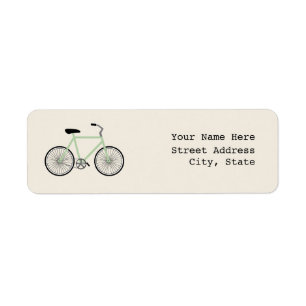 Luz - etiqueta de endereço verde da bicicleta
