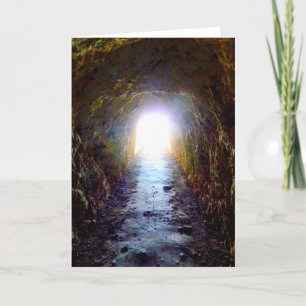 Luz na extremidade do cartão do túnel