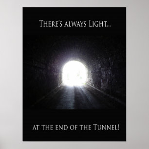 Luz na extremidade do poster do túnel