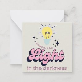 Luz no Cartão Escuro/Cartão de Encorajamento