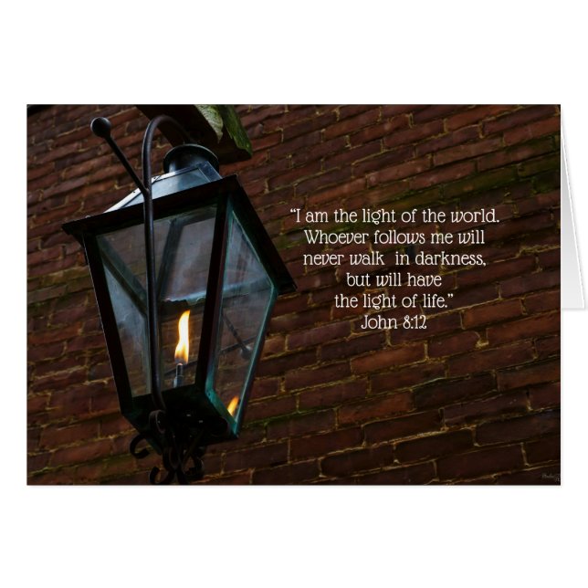 Luz O Modo De Cartão Inspiracional (Frente horizontal)