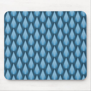 Luz - pingos de chuva azuis Mousepad do brilho