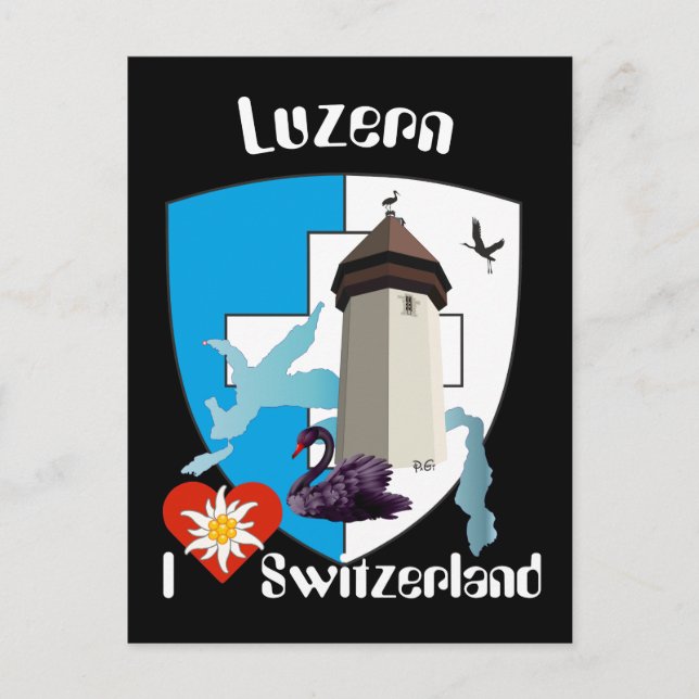 Luzern Suíça Cartão postal (Frente)