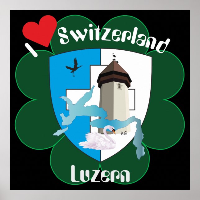 Luzern Suíça Switzerland poster (Frente)