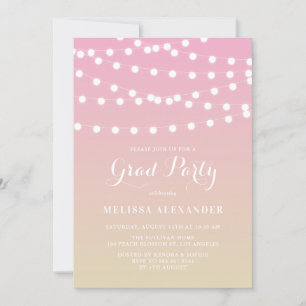 Luzes brancas de fada   Convite À Graduação De 