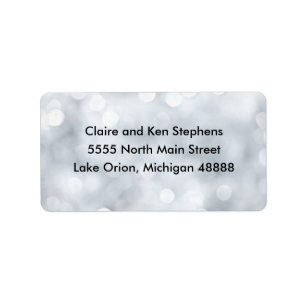 Luzes brilhantes com brilho na neve - Etiquetas de