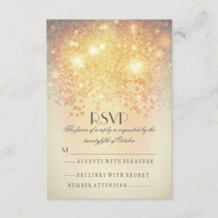 Luzes brilhantes da Elegage, placas de RSVP de cas