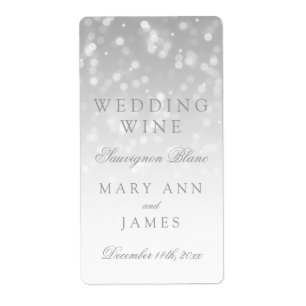 Luzes da faísca de Bokeh da prata da etiqueta do