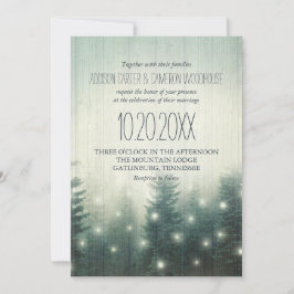 Luzes da floresta | Convite de casamento russo