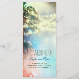 Luzes de Aquarela Palms Programas de Casamento de