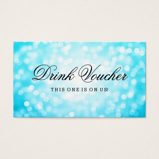 Luzes De Brilho De Voucher Turquoise De Casamento (Frente)