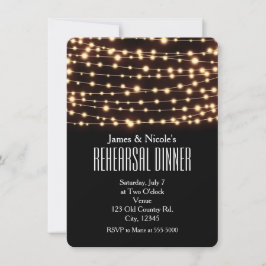 Luzes de Corda Amber Glow Cartão de Jantar de Ensa